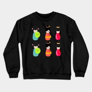 Japanese Dolls - Red Crewneck Sweatshirt